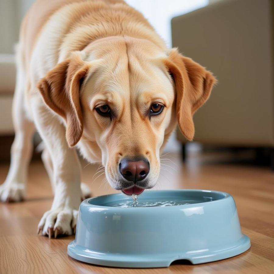 Dog Drinking Water