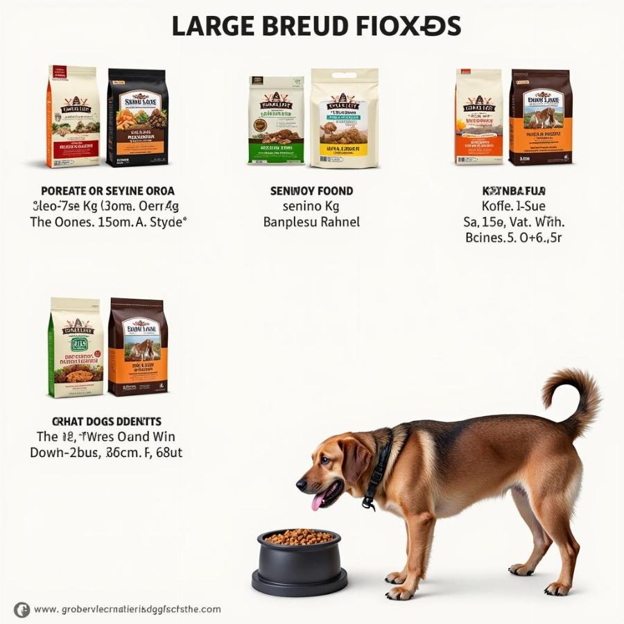 Choosing food for senior large dogs