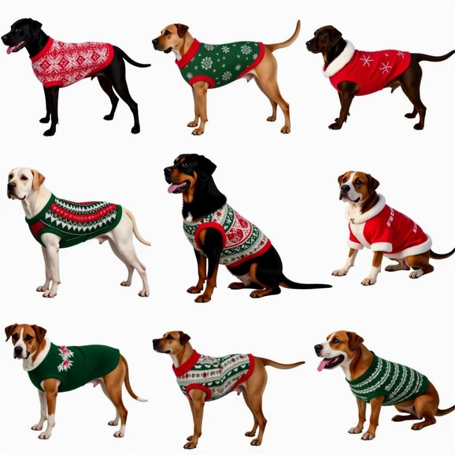 Different Styles of Christmas Jumpers for Large Dogs