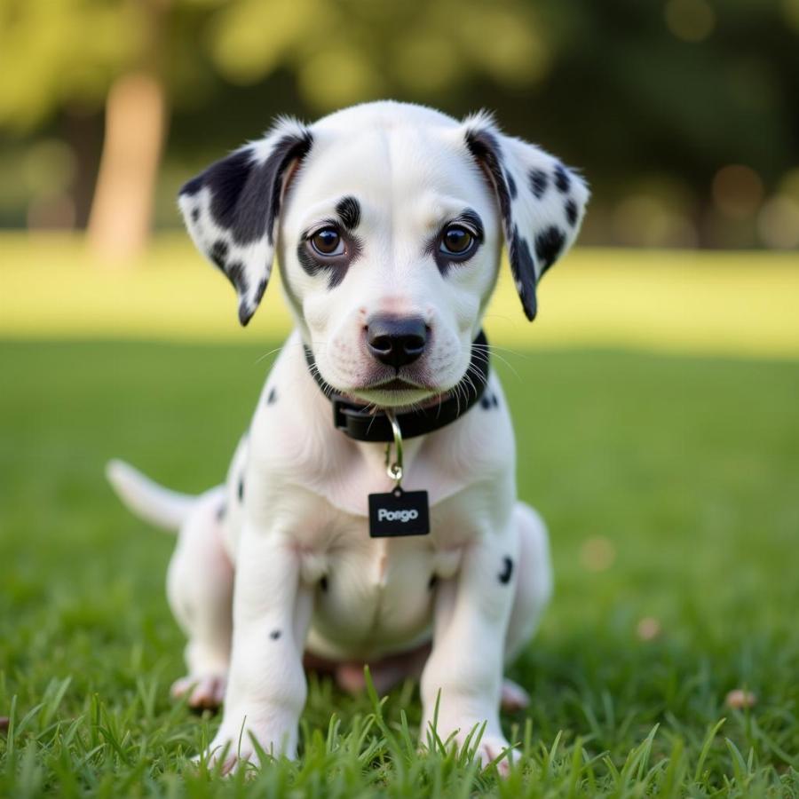 Dalmatian with classic name tag