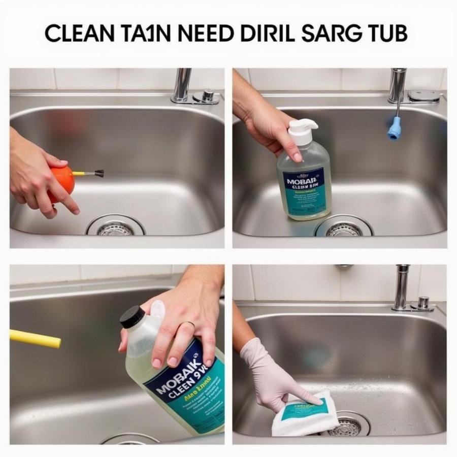 Cleaning a Dog Grooming Tub