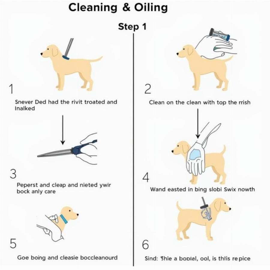 Cleaning and oiling dog clippers