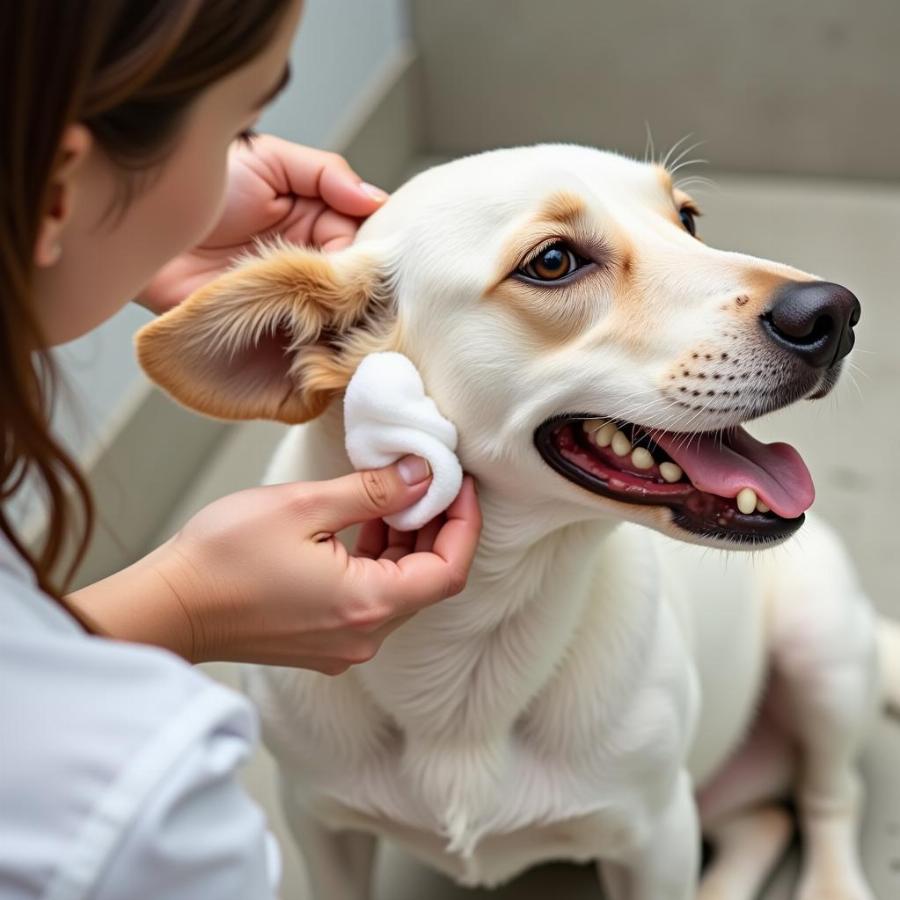 Cleaning Dog's Ears After Swimming