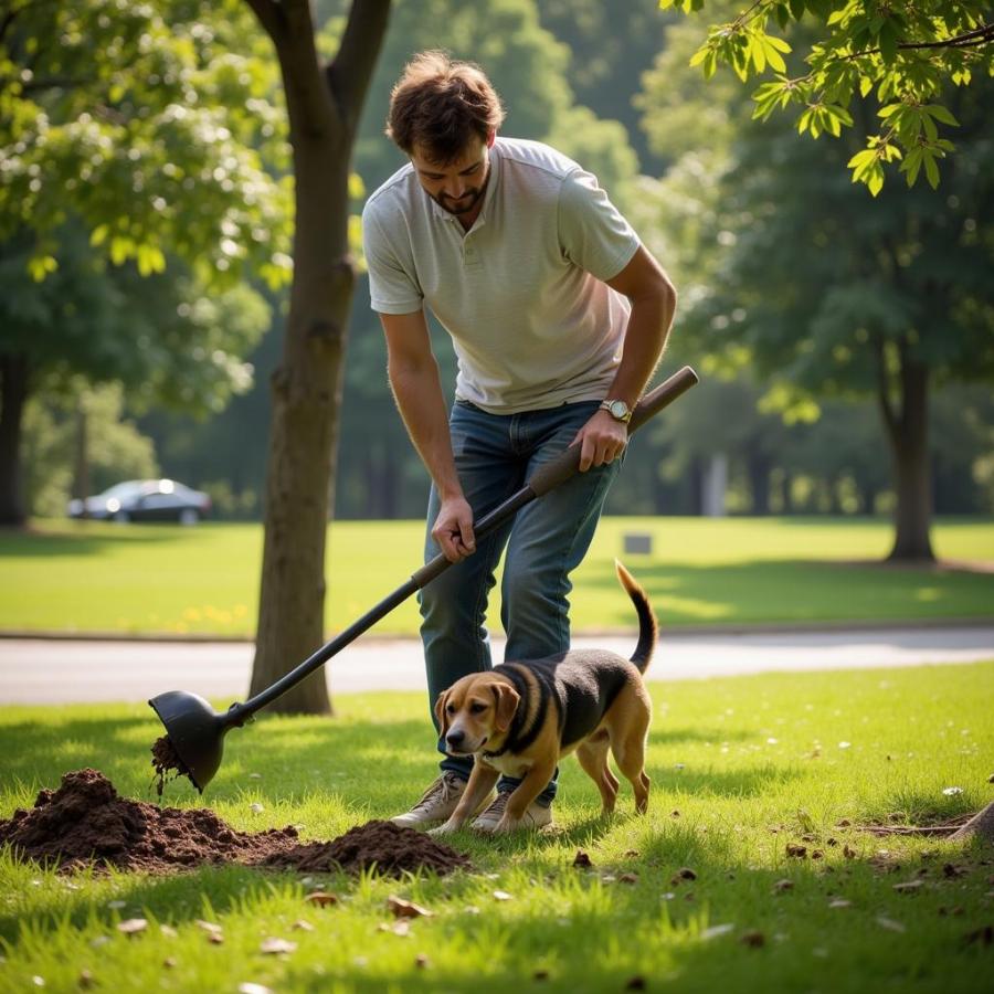 Cleaning up dog poop dream meaning