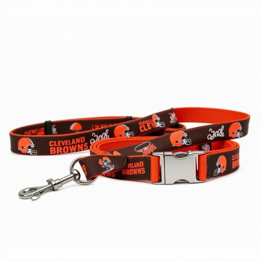 Cleveland Browns dog collar and leash set