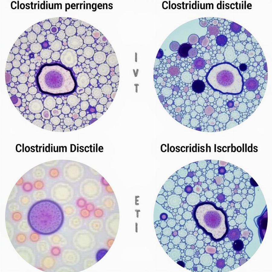 Clostridium Bacteria Microscopic View