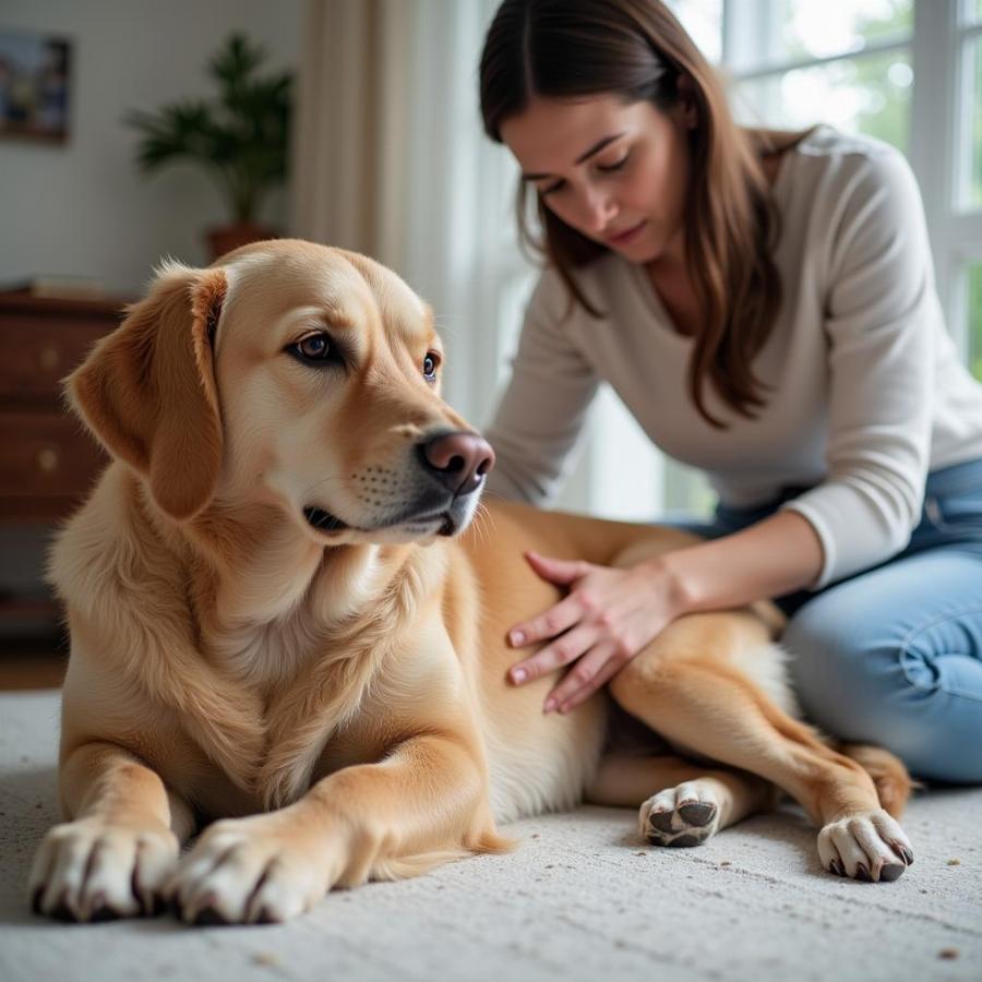 Comforting a Dog with Pancreatitis