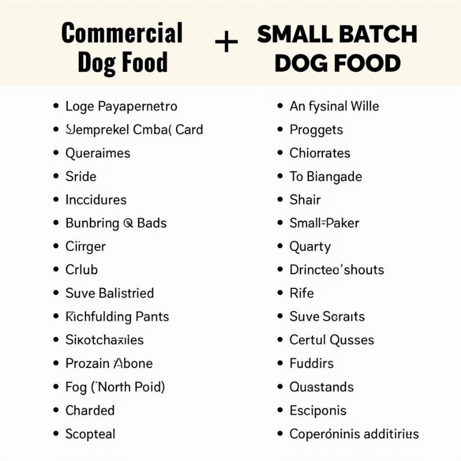 Comparison of Dog Food Ingredients