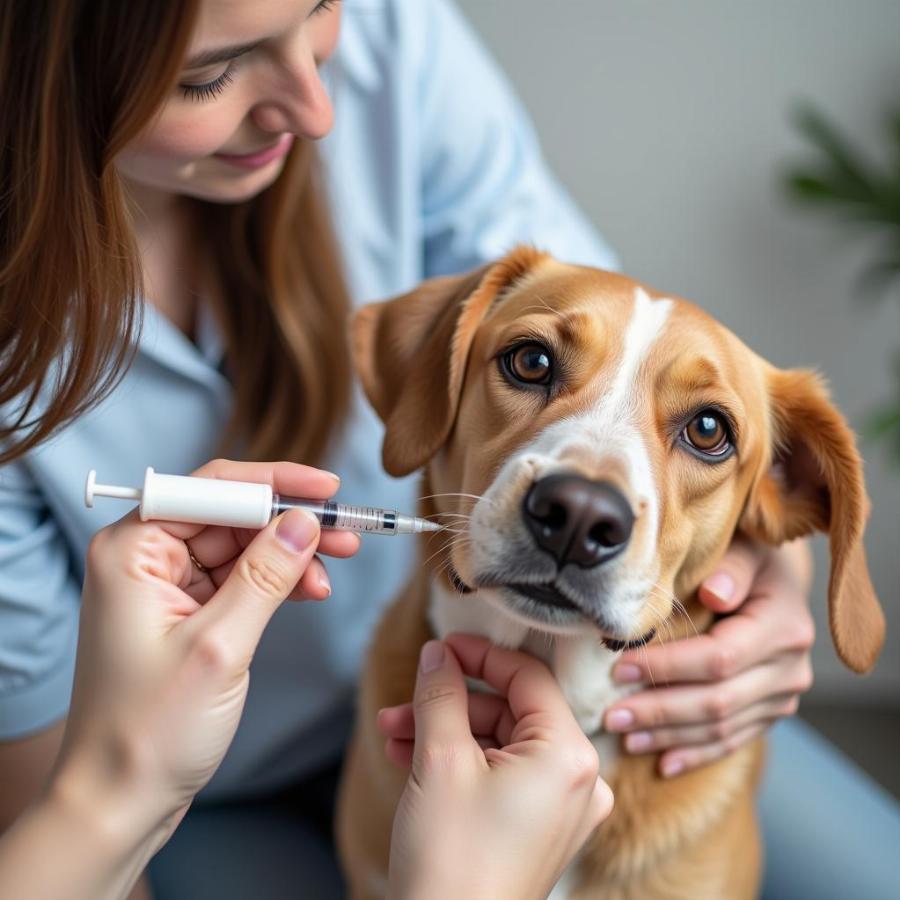 Convenia Injection Administered by a Veterinarian