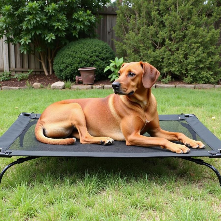 Cooling Elevated Dog Bed for Large Breeds