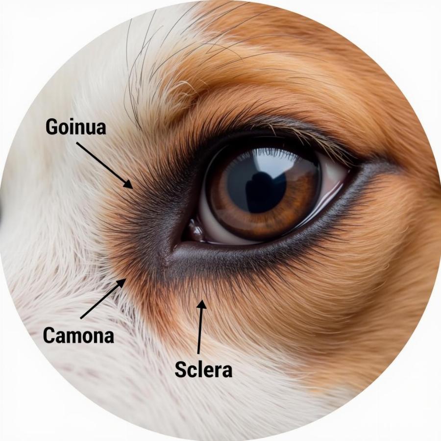 Dog Eye Cornea and Sclera