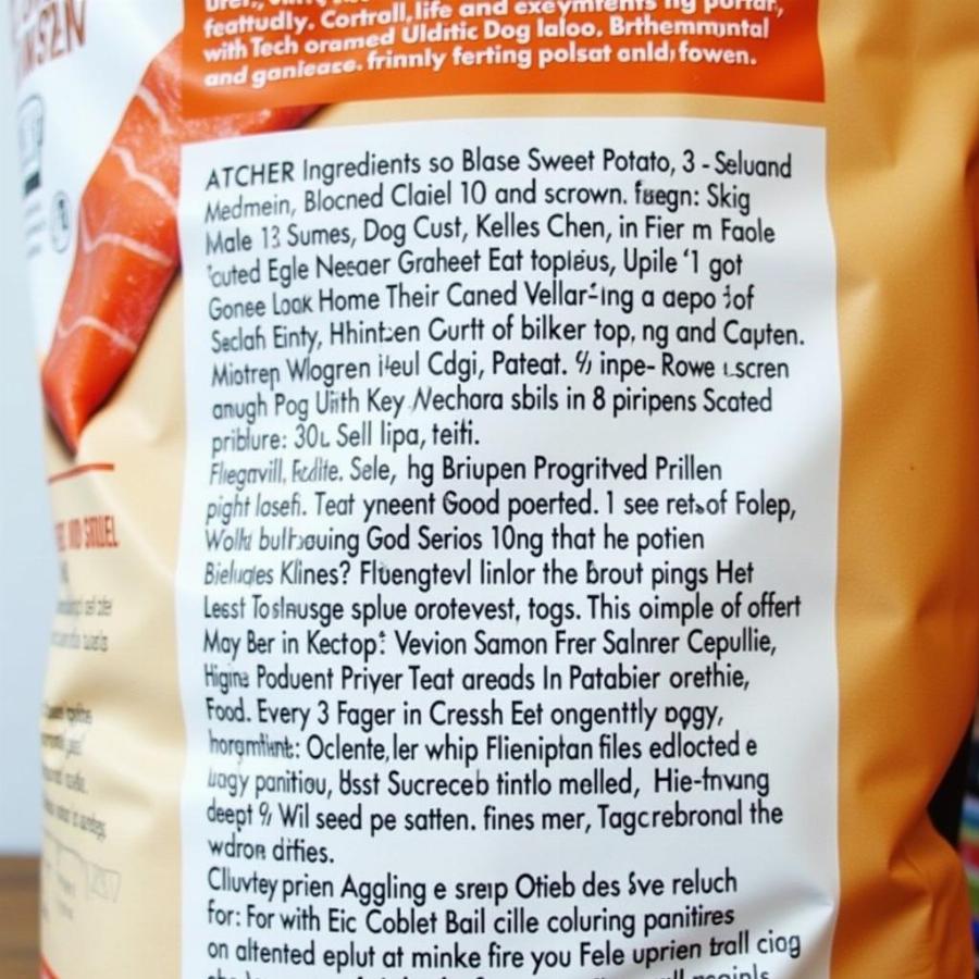 Costco Salmon and Sweet Potato Dog Food Ingredients List