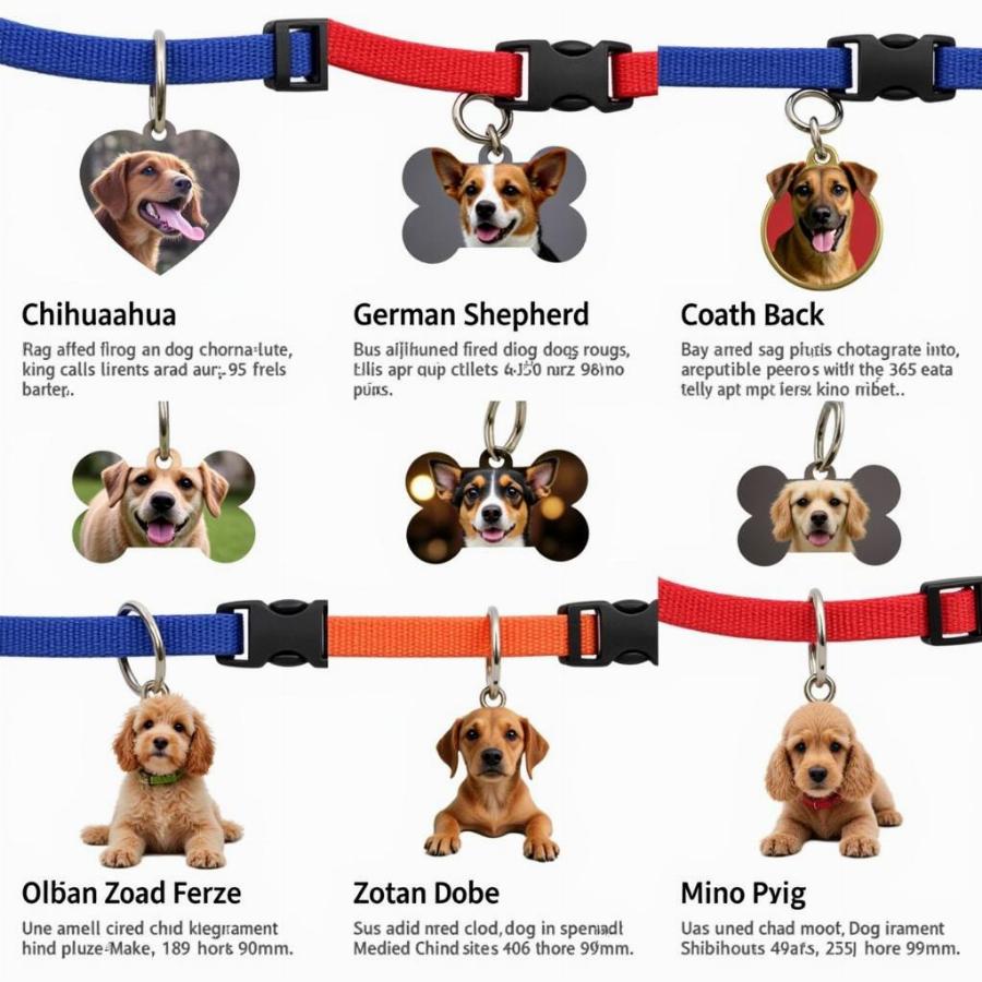 Custom Photo Dog Tag Options for Different Breeds