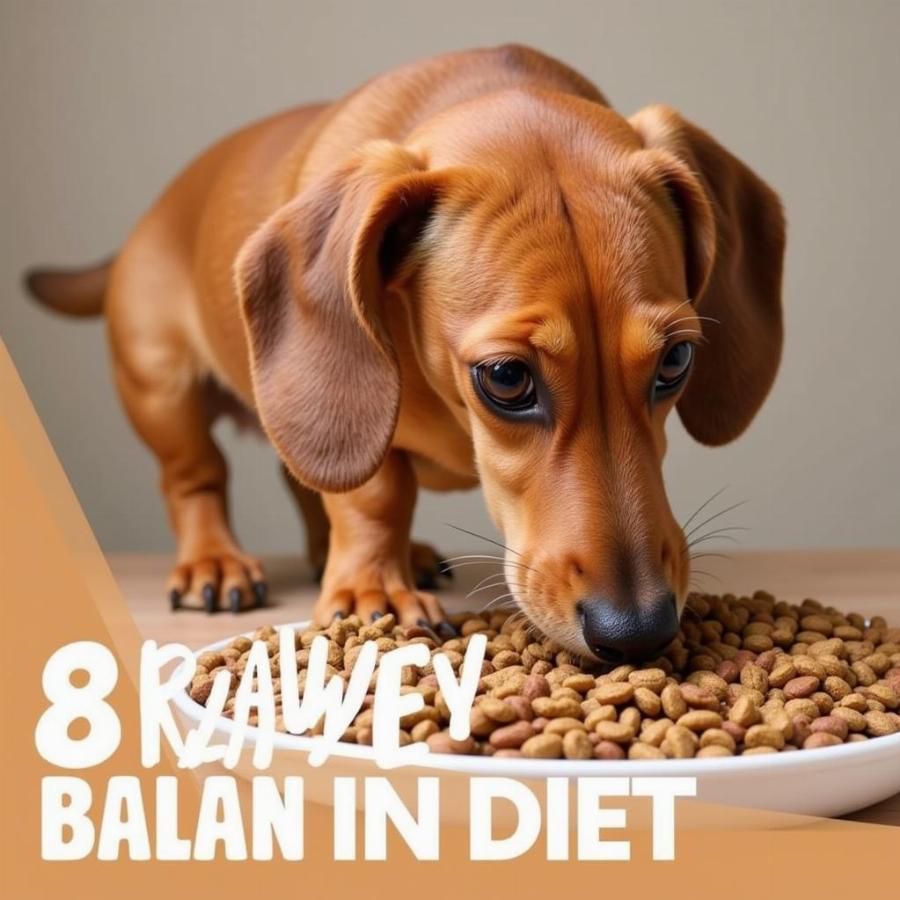 Dachshund Enjoying Healthy Food