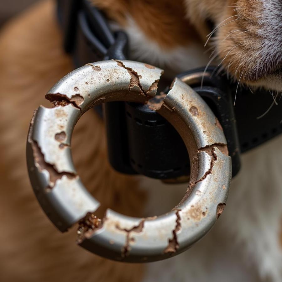 Damaged Dog Collar Ring