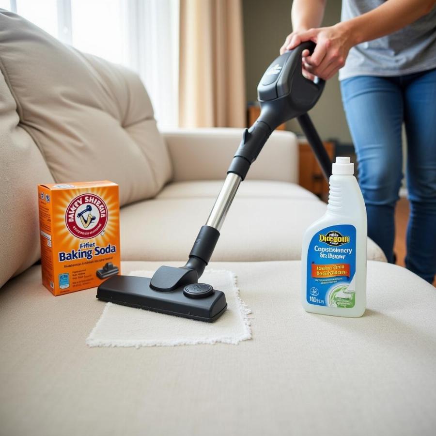 Deep cleaning couch after urine incident