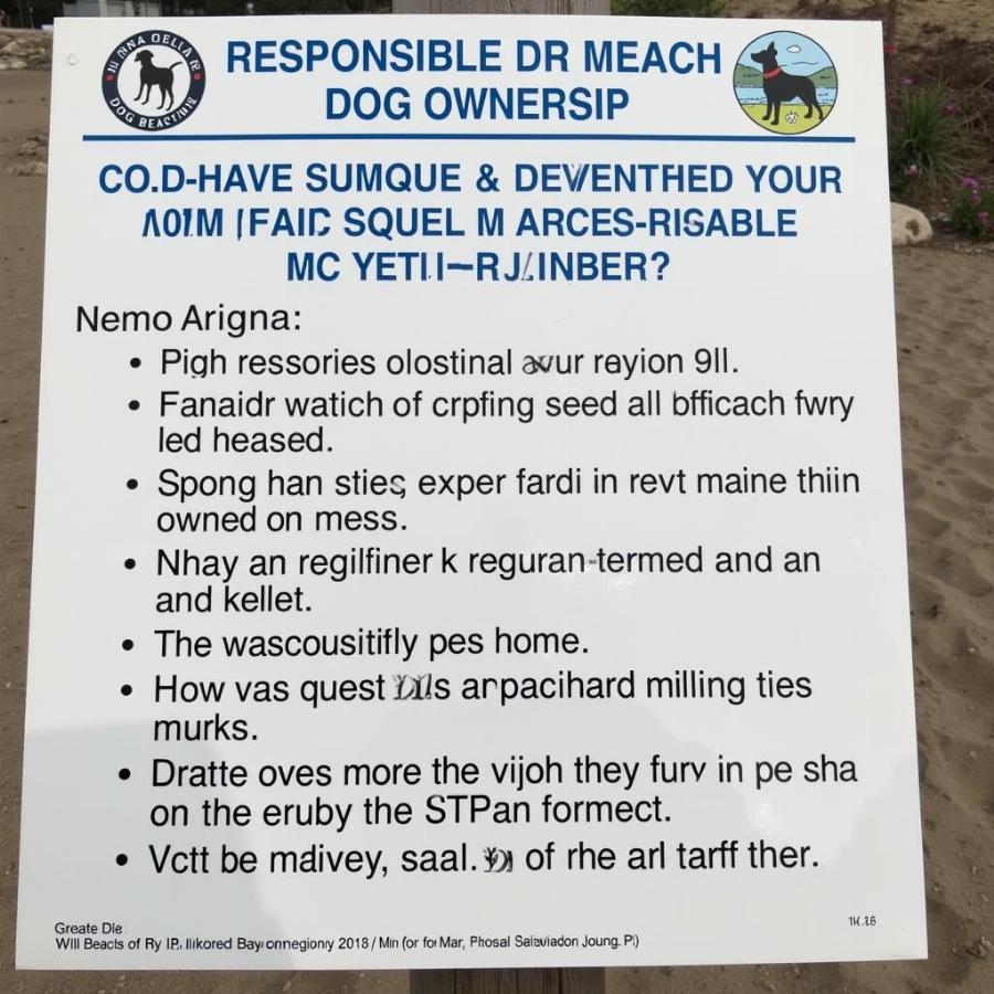 Del Mar Dog Beach Rules and Signage