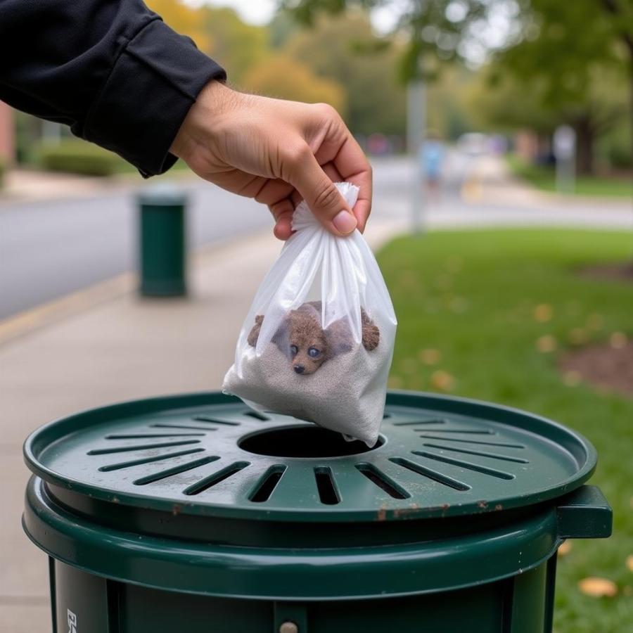 Properly Disposing of a Dog Poop Bag