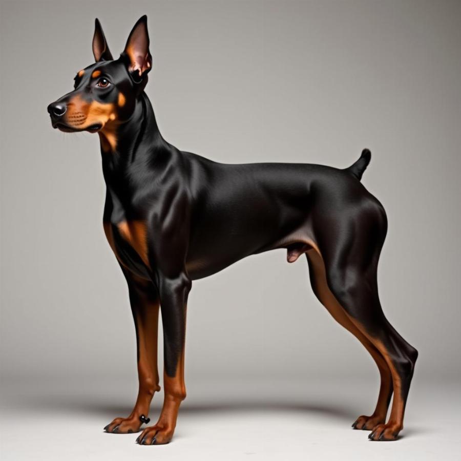 Doberman Pinscher in Classic Pose