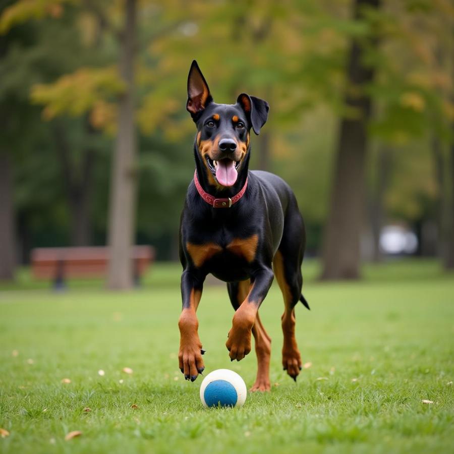 Doberman Exercise and Play