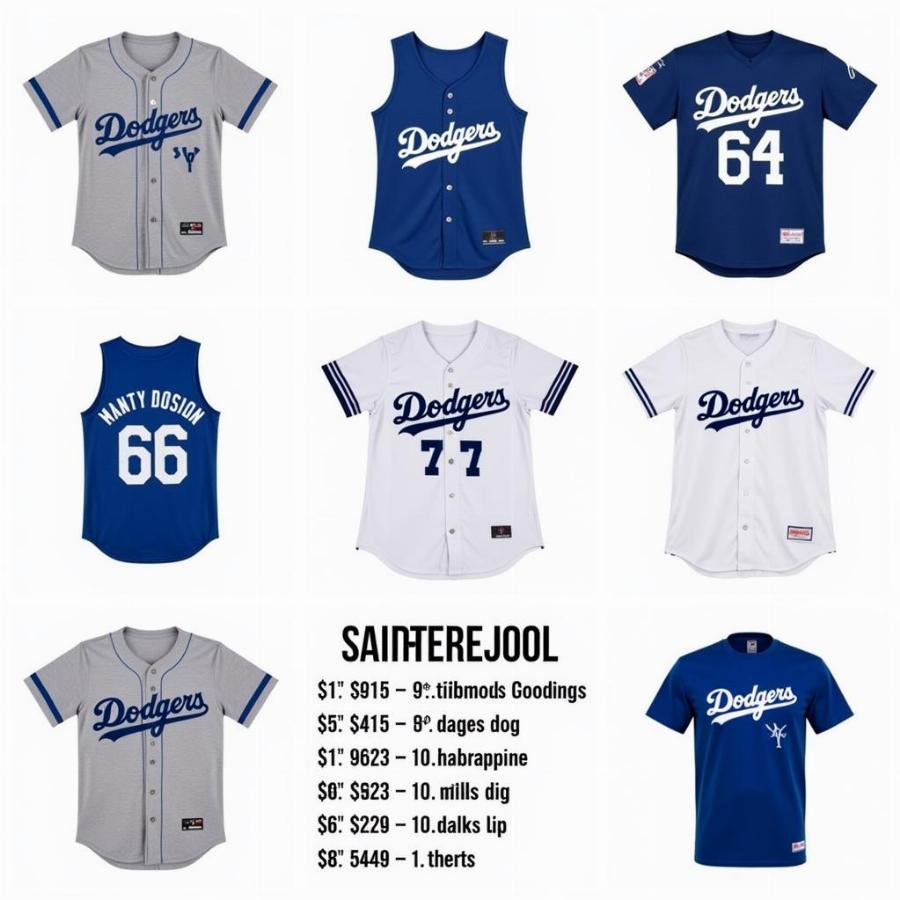 Different Styles of Dodgers Dog Jerseys