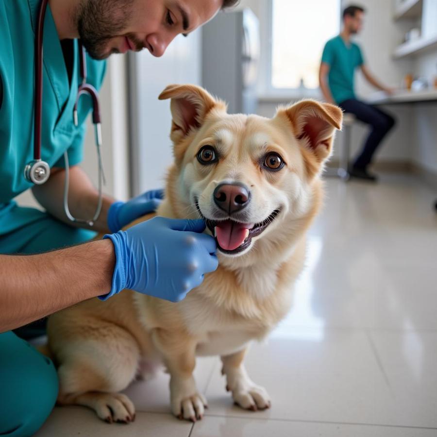 Dog at the Vet