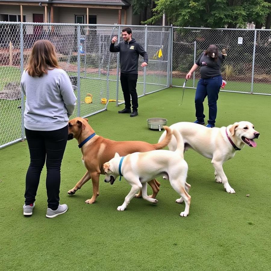 Dog Playtime at a Wichita Boarding Facility