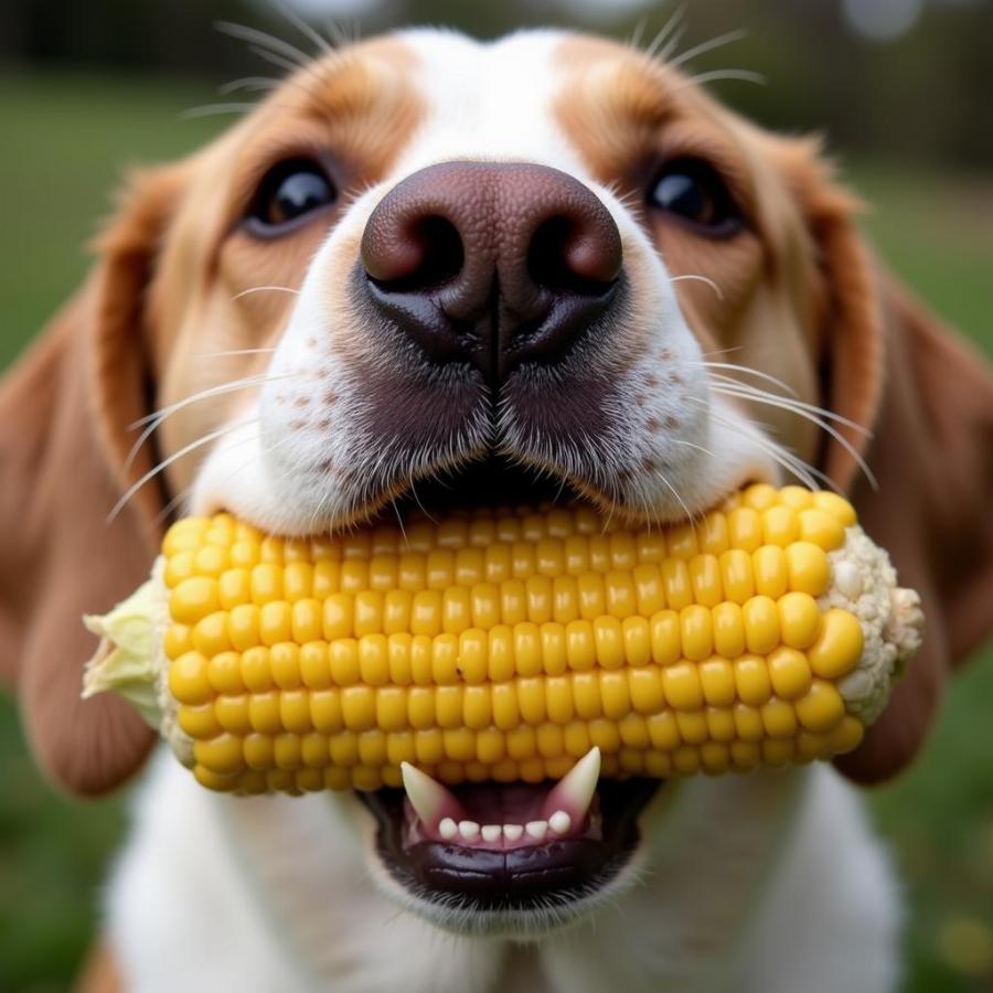 Dog Choking on Corn Cob