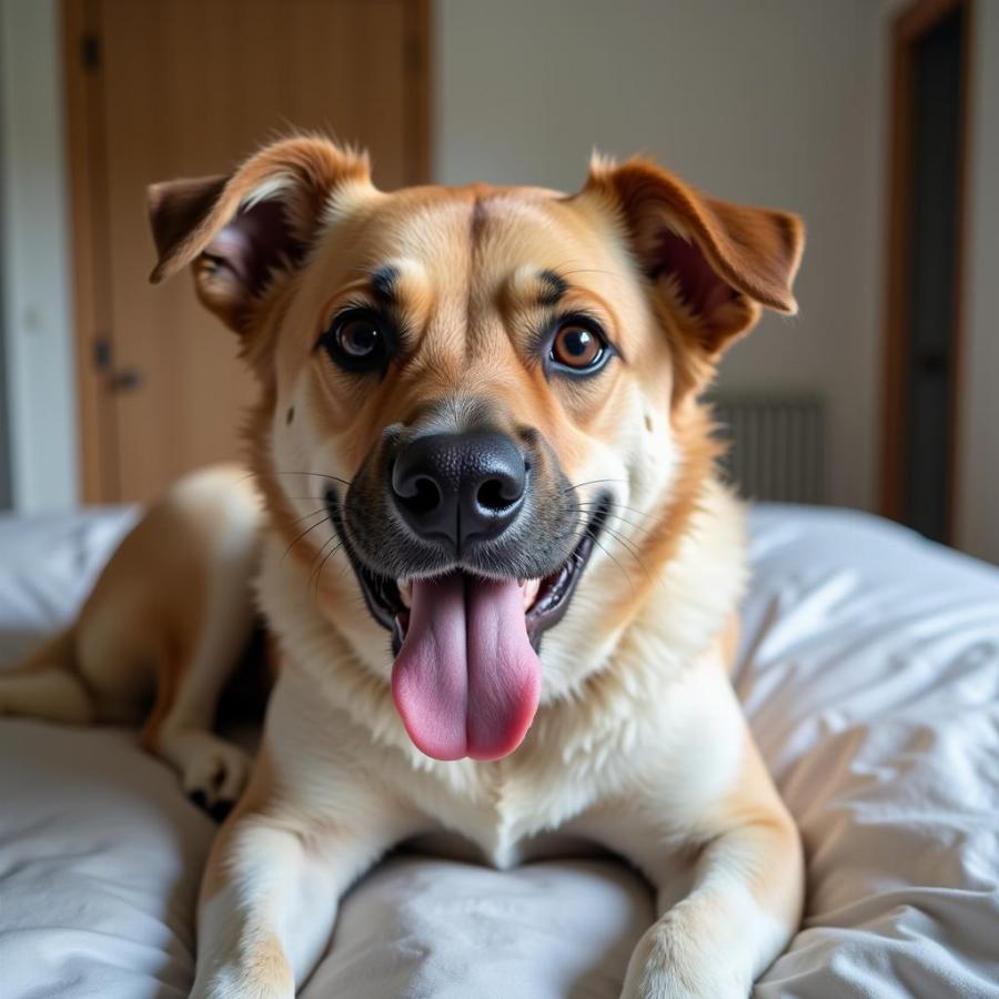 Dog Showing Anxiety from Being Confined in a Bedroom