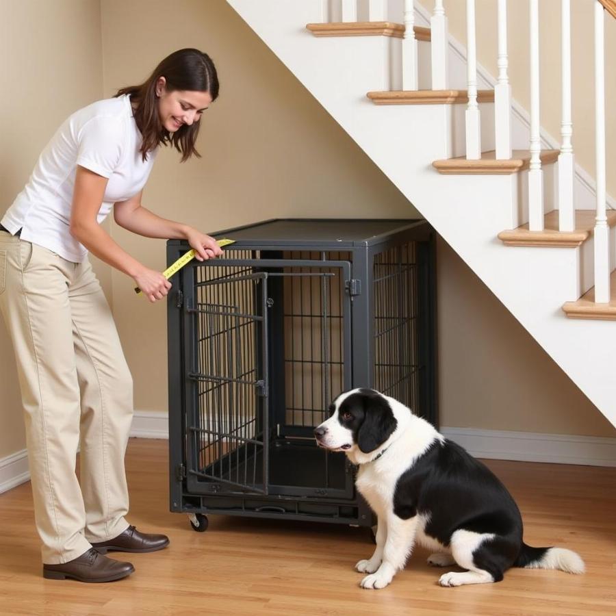 Measuring Space for Dog Crate Under Stairs