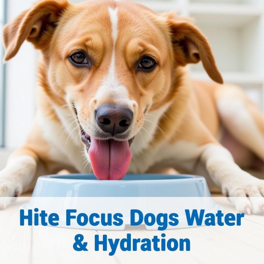 Dog Drinking Water to Address Dehydration