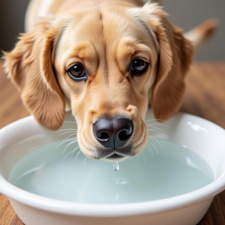 Dog Drinking Water for Hydration