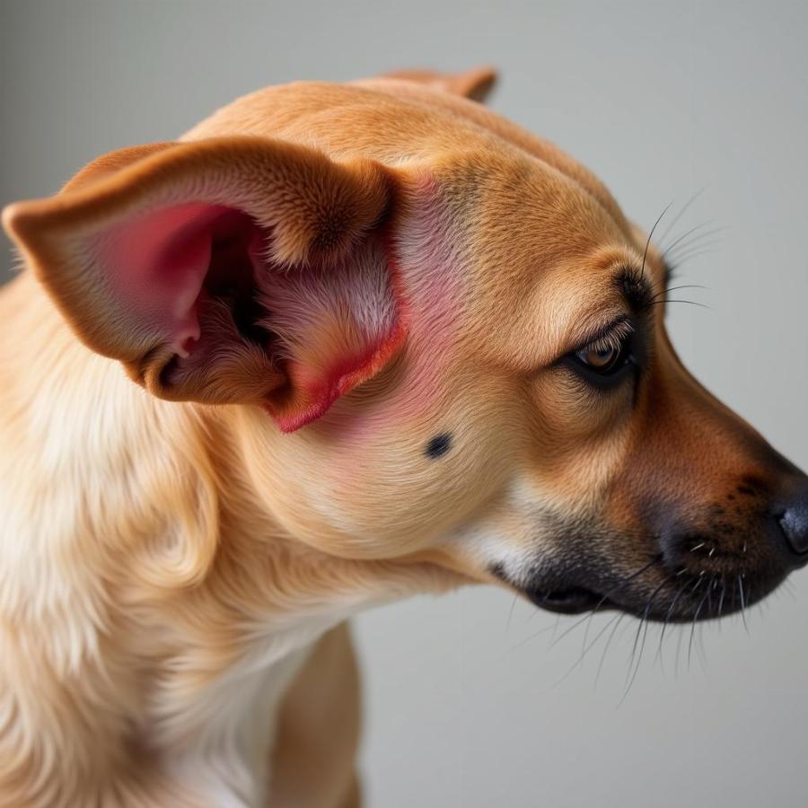 Dog Showing Ear Infection Symptoms