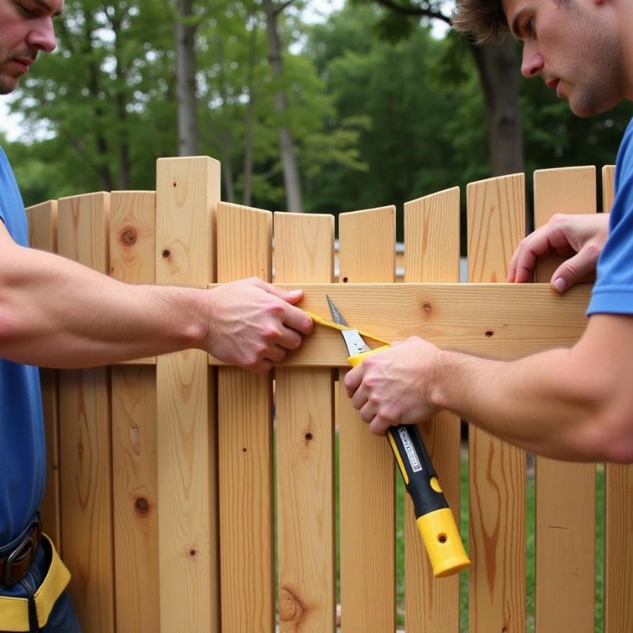 Installing a Dog Ear Wood Fence