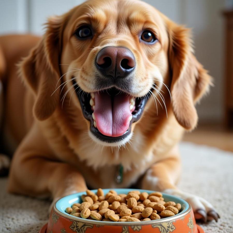 A Happy Dog Enjoying Beneful