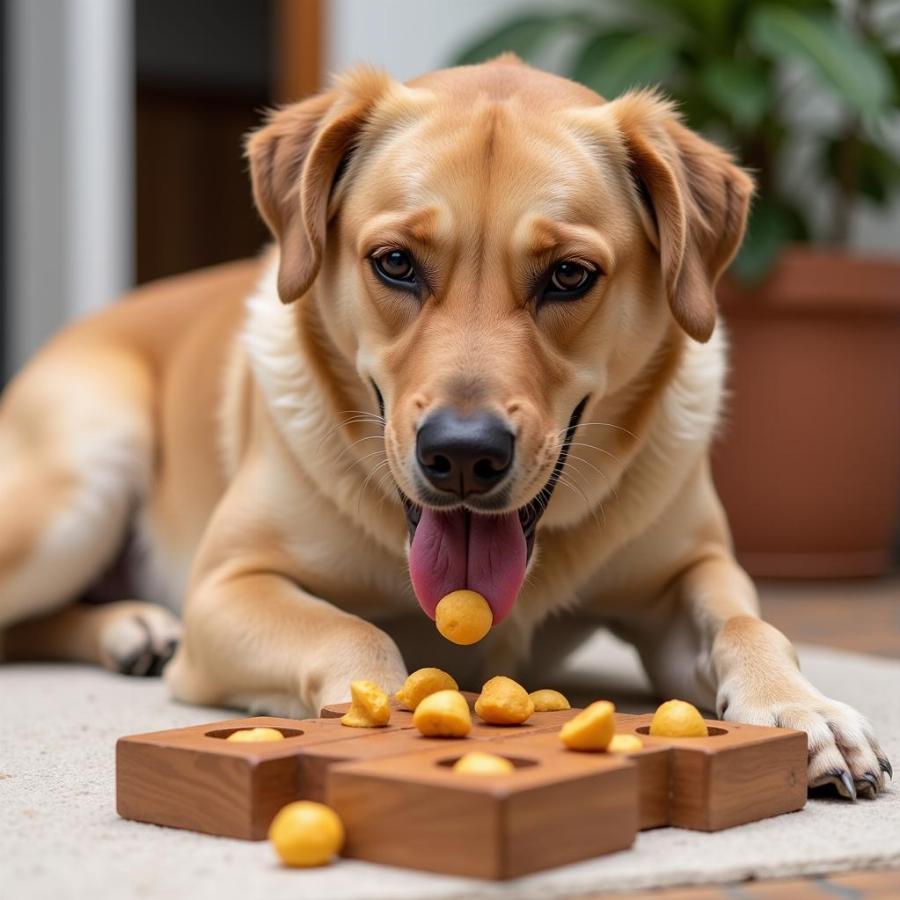 Providing Mental Enrichment for a Hungry Dog