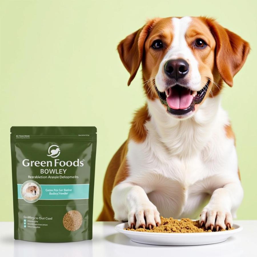 Dog Enjoying Green Foods Barley