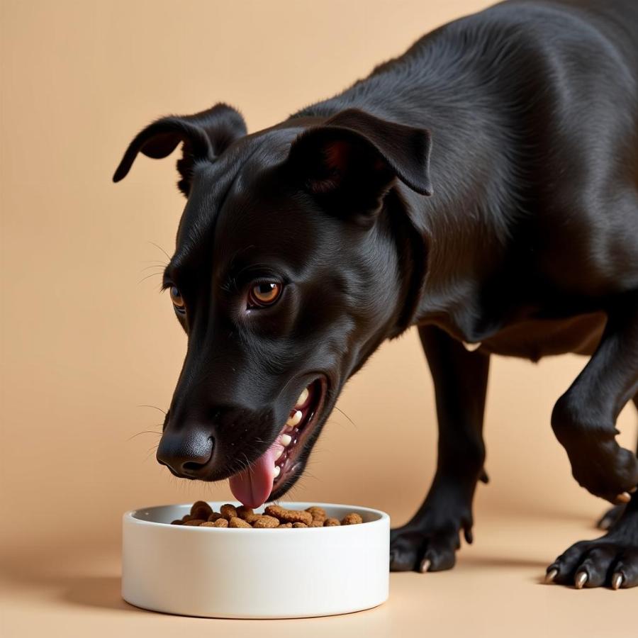 Dog Eating Weight Management Dry Food