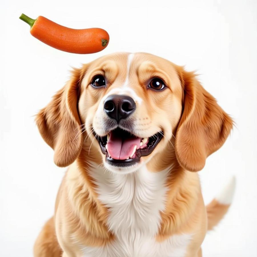 Dog Enjoying a Healthy Treat