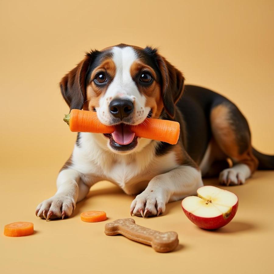 Dog Enjoying Healthy Treats