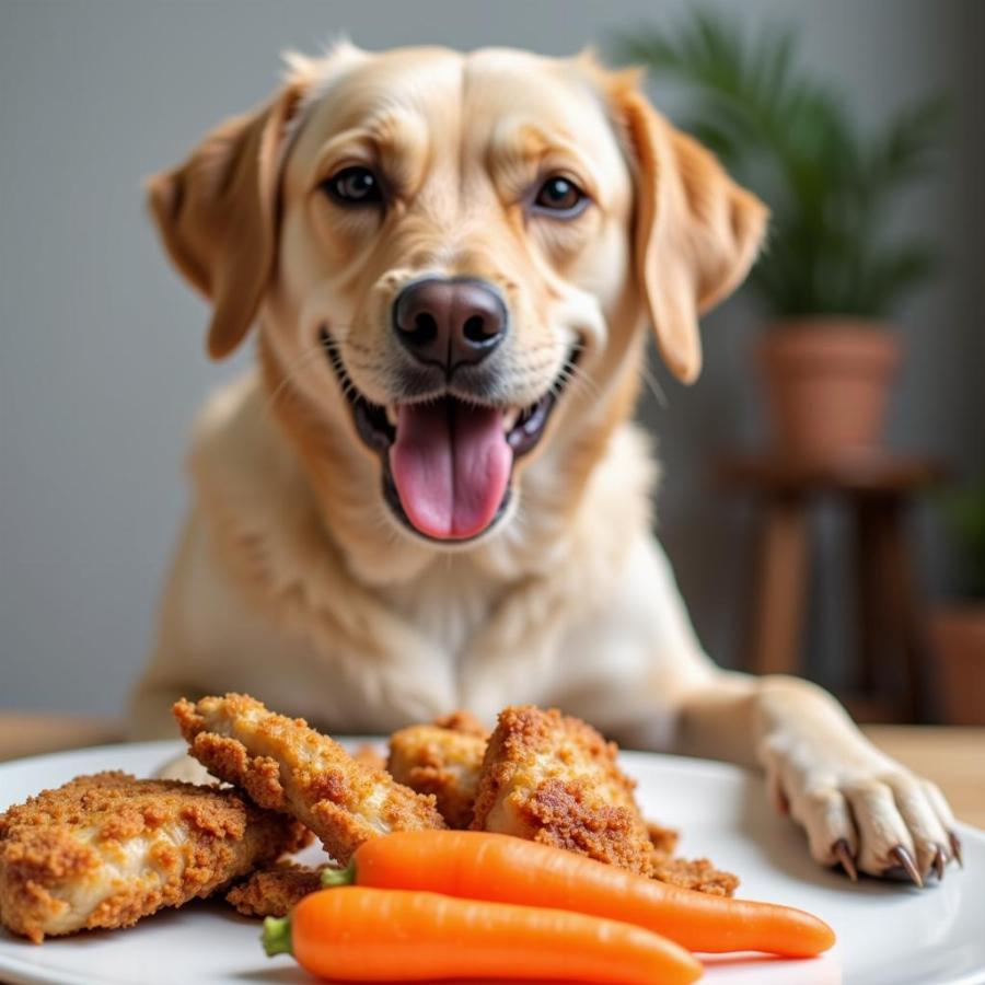 Dog Enjoying Safe Treats