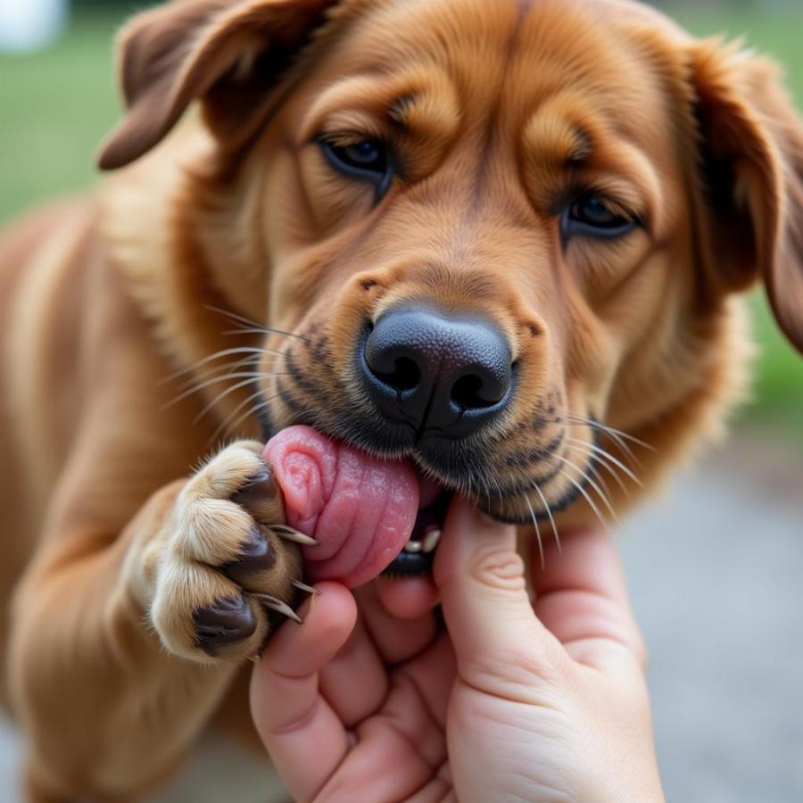 Dog Excessively Licking Paw