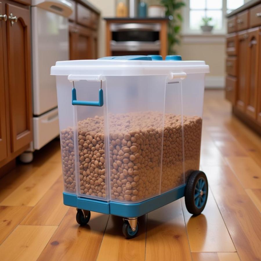 Dog Food Container with Wheels