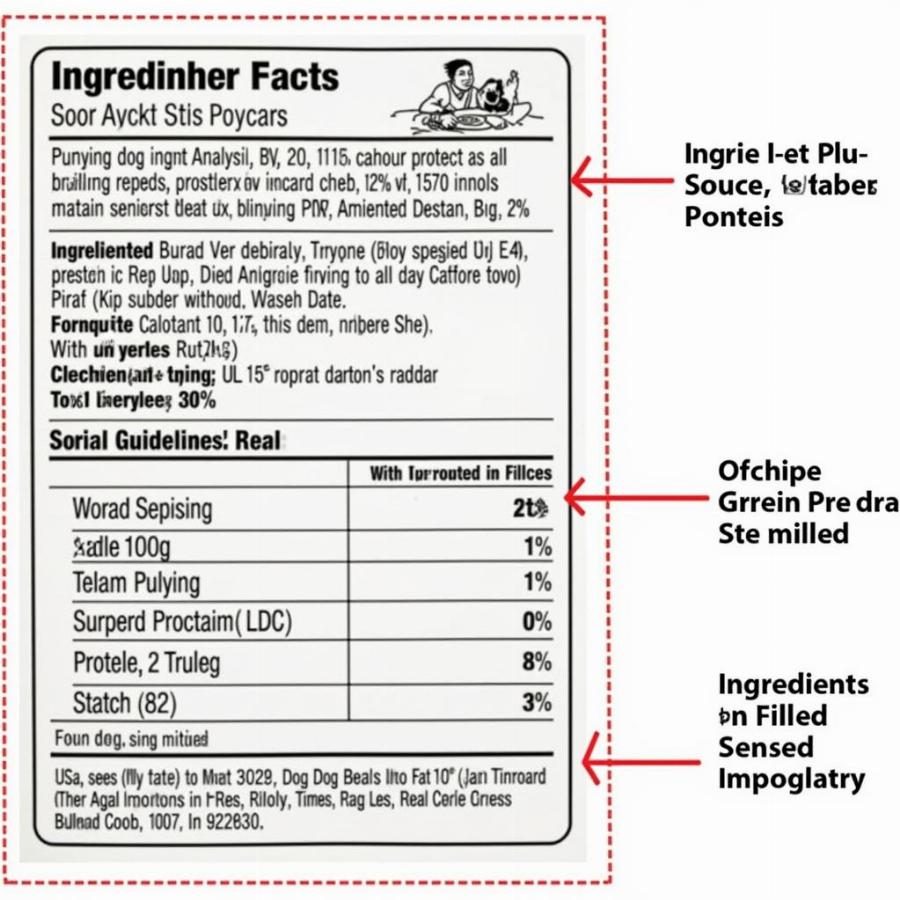 Reading a dog food ingredient label