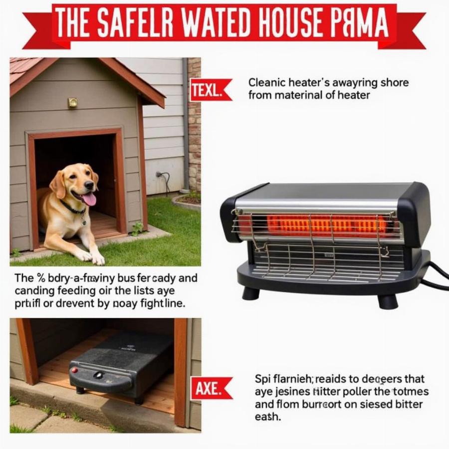 Dog house heater safely installed