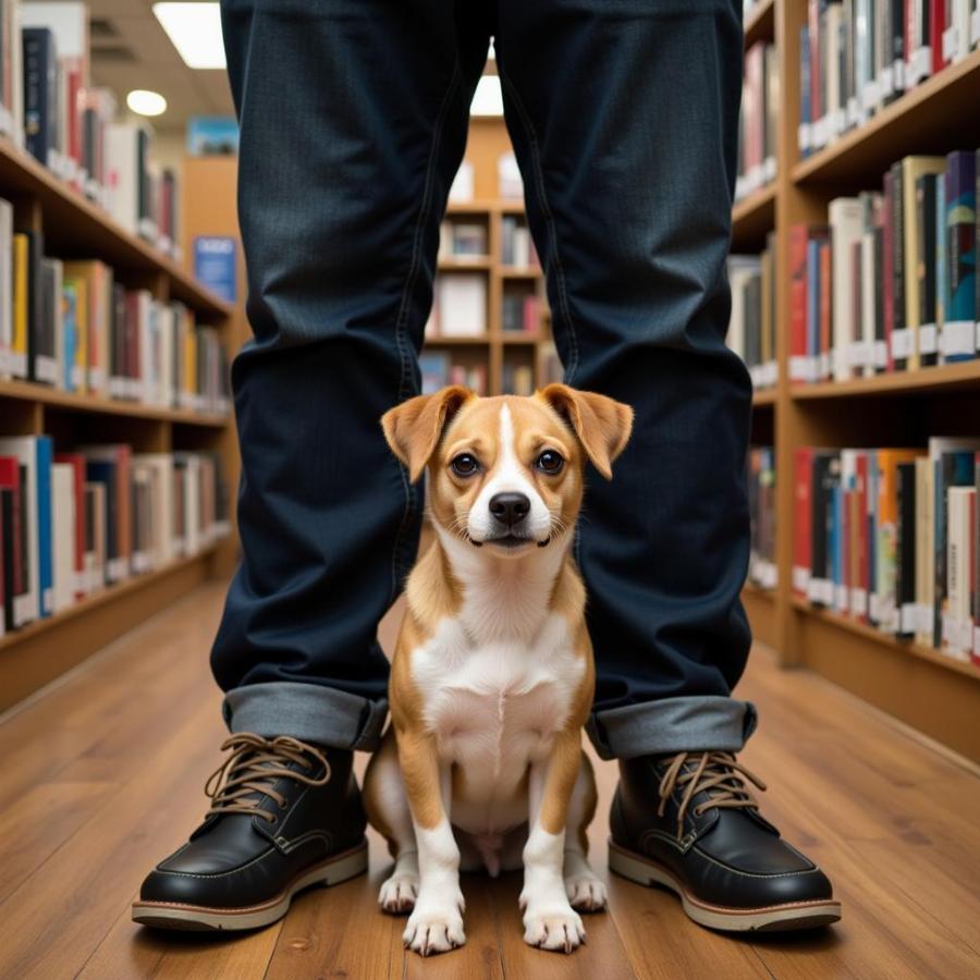 Dog in Local Bookstore