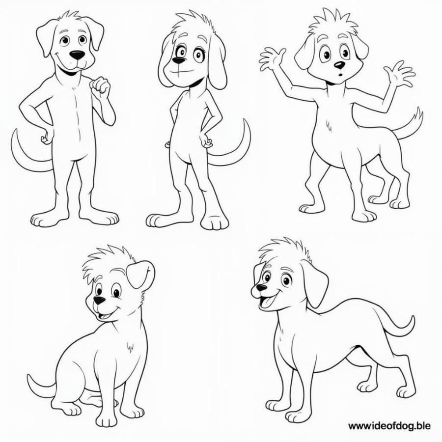 Dog Man Character Coloring Pages