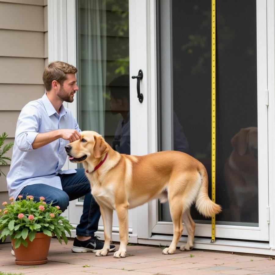 Measuring a Dog for a Patio Screen Door Dog Door