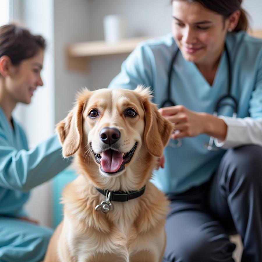 Dog Receiving Veterinary Care