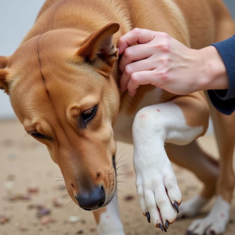 Dog scratching due to allergies